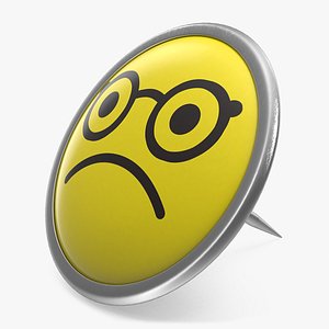 3D discontent face push pin model