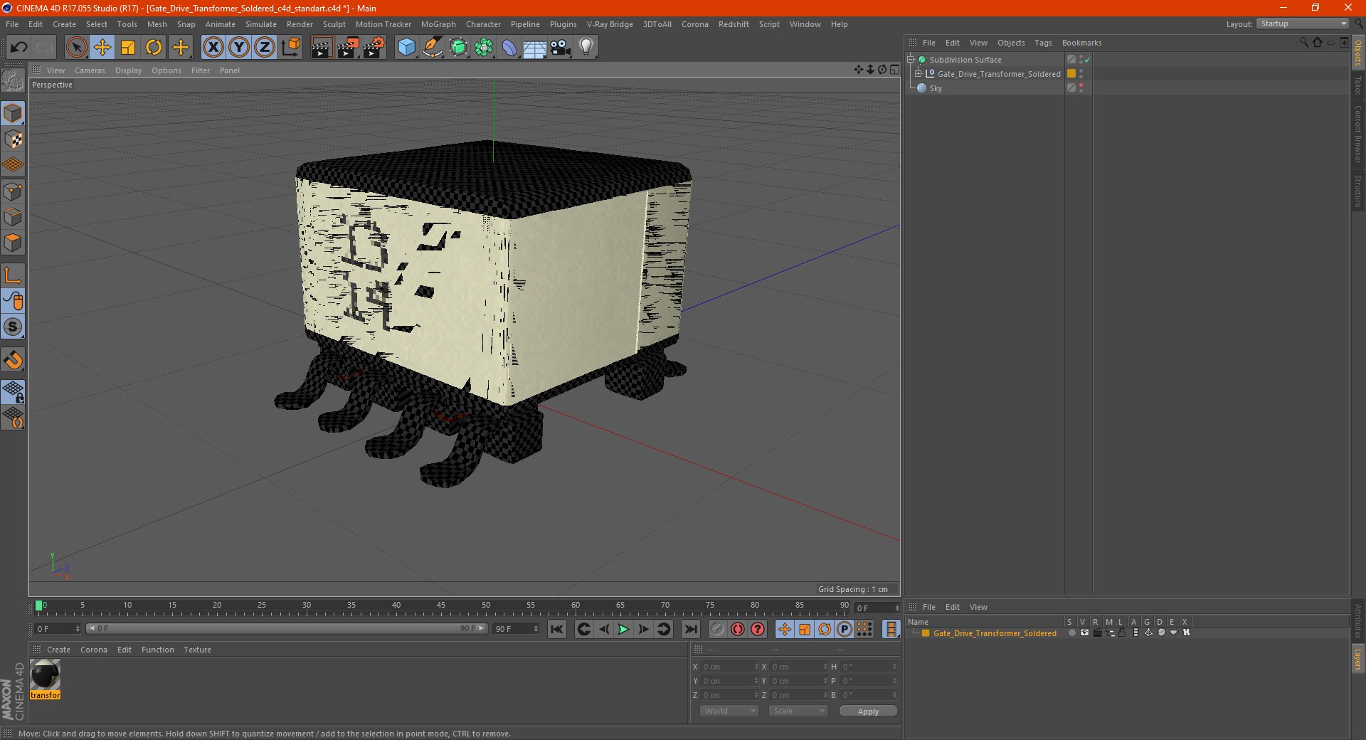3D Gate Drive Transformer Soldered Model - TurboSquid 1672935