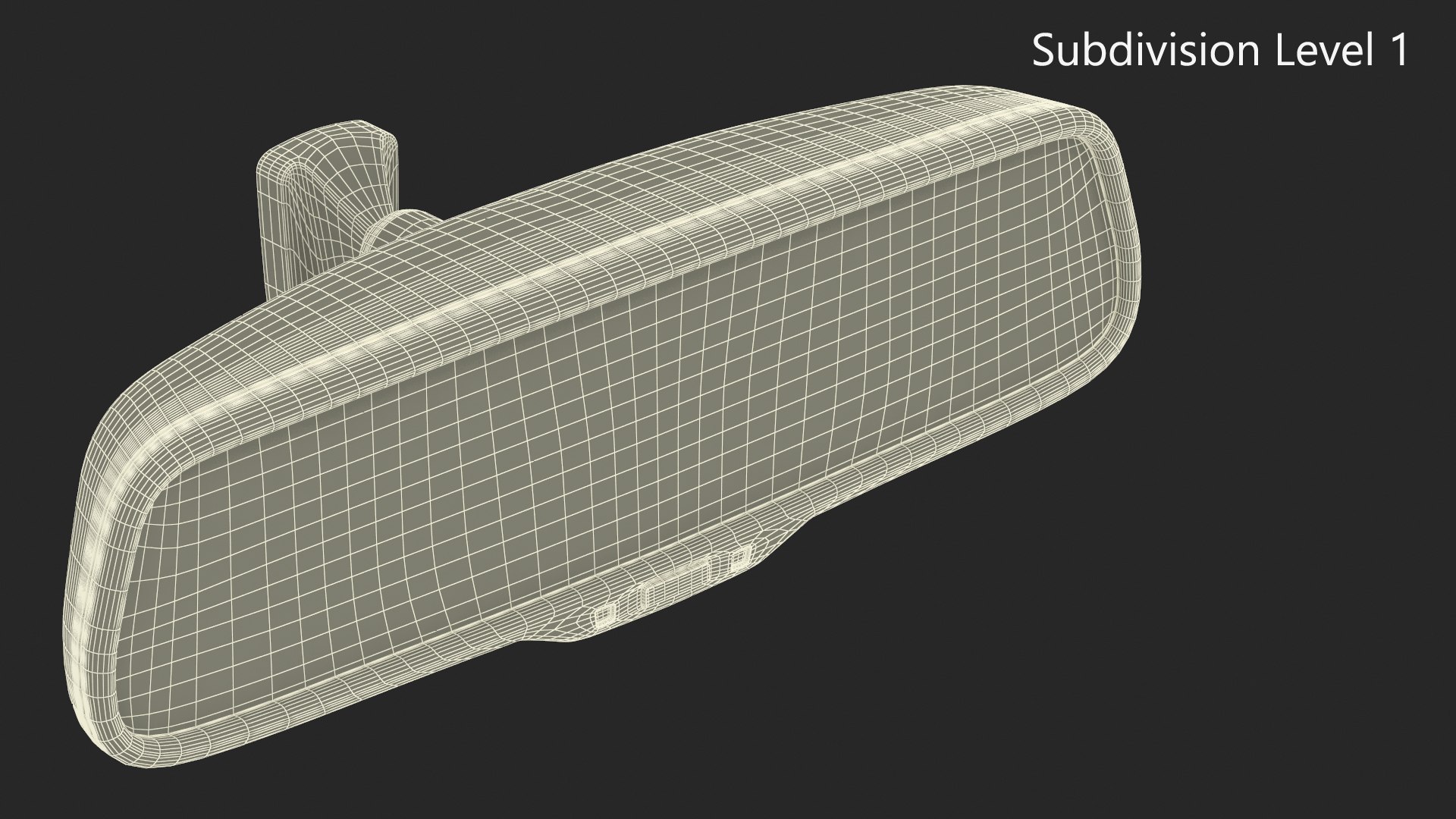 3D Model Auto Dimming Rear View Mirror Beige TurboSquid 1991185