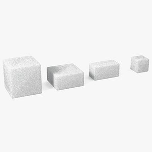 Cubic White Sugar Set