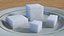 Conjunto Cúbico de Açúcar Branco