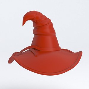 wizard hat leather Red