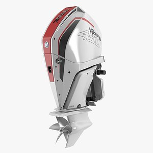 Mercury Racing 450R White Boat Engine