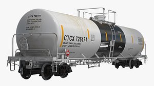 3D railroad tank car
