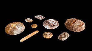 Bread Low Poly 3D