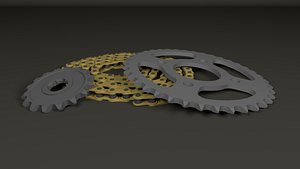 3D model chain sprocket kit