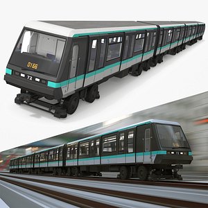 Paris Metro Subway Train MP 05 Rigged
