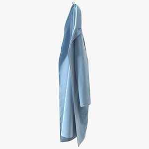 Lab Coat Blue Hanging 3D model