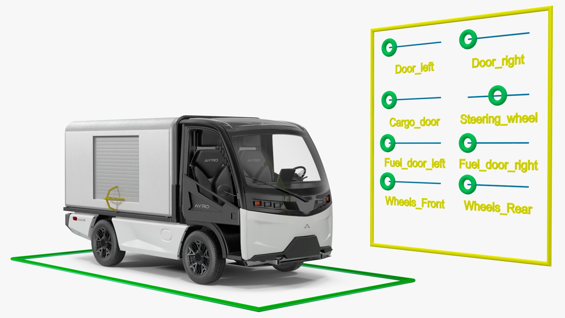 AYRO Vanish Electric Mini Box Truck Rigged 3D model - TurboSquid 2155765