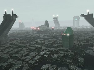 science fiction cityscape futuristic city 3d max