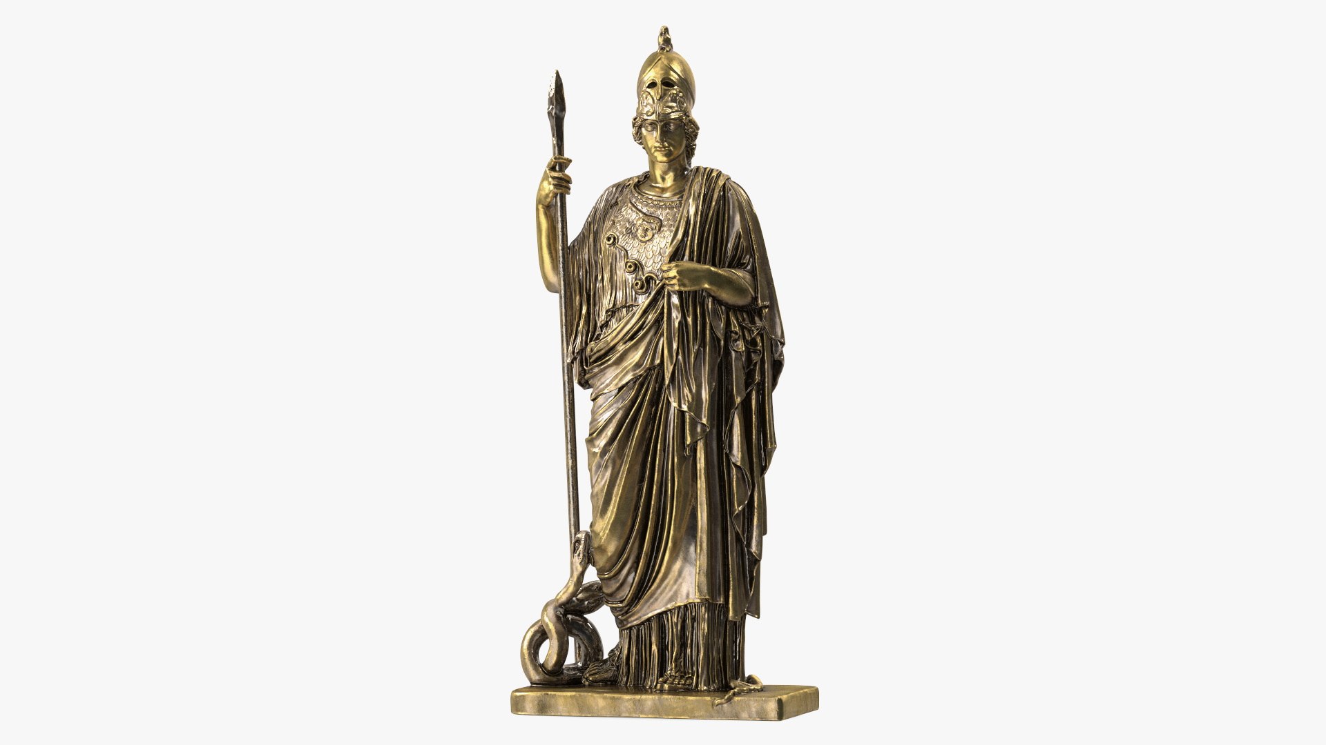 Statue Goddess Athena Bronze 3D model TurboSquid 2076213