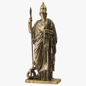 Statue Goddess Athena Bronze 3D model
