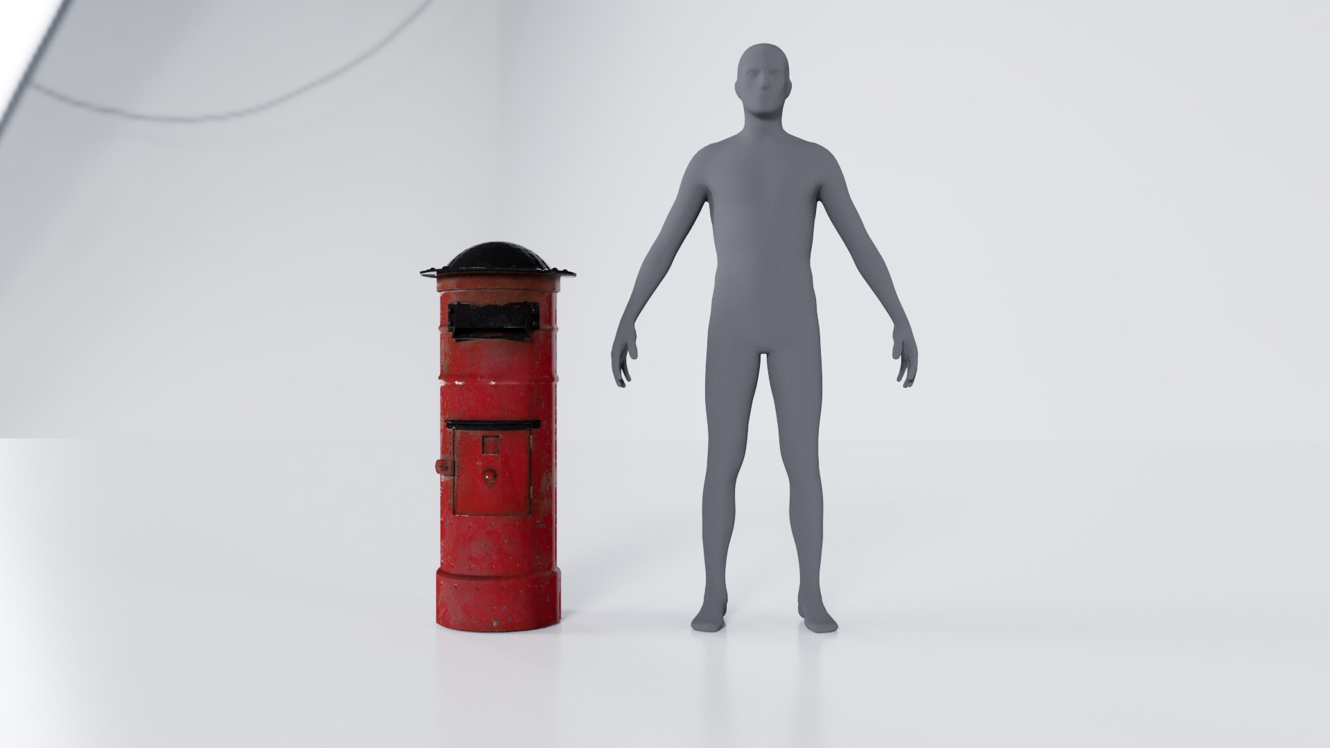 3D Rusted Indian Post Box Low Poly - TurboSquid 1959801