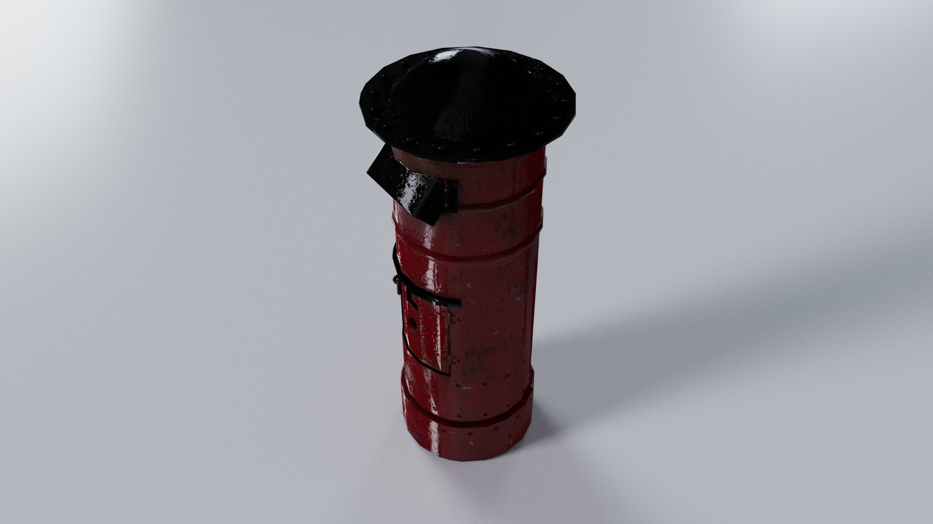3D Rusted Indian Post Box Low Poly - TurboSquid 1959801