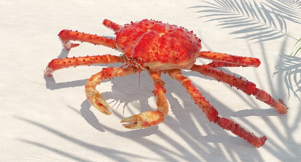 3D red king crab rigged - TurboSquid 1181530