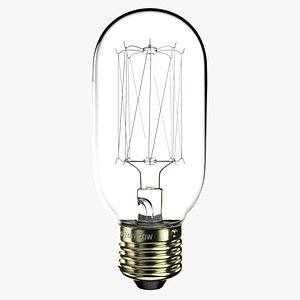 3D Light bulb T45 Filament model