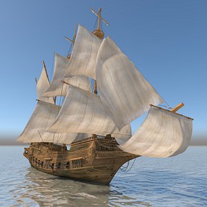 medieval war ship model