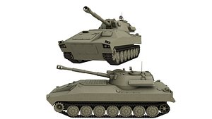 3D model 2S1 Gvozdika SPH