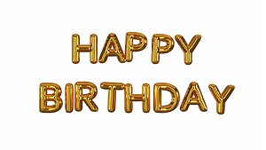 3D Happy Birthday Balloons PBR