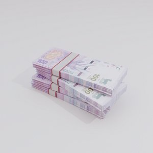 3D 100 Argentine Peso Currency