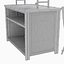 A Thatched Porter Bamboo 3 Piece Tiki Bar Set with Palapa Roof