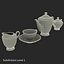 3d model tea set