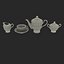 3d model tea set