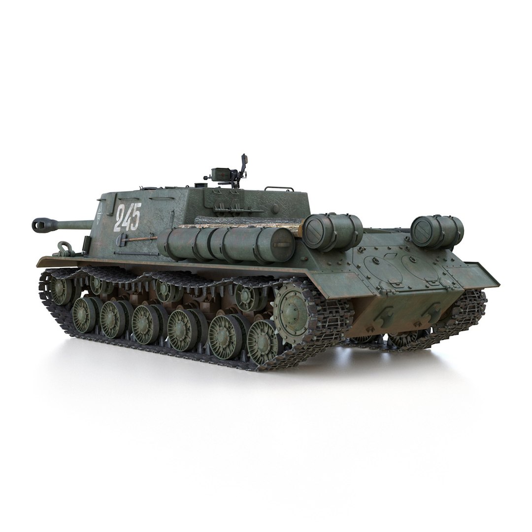 Isu-122s - 245 Tank Gun 3D - TurboSquid 1488119