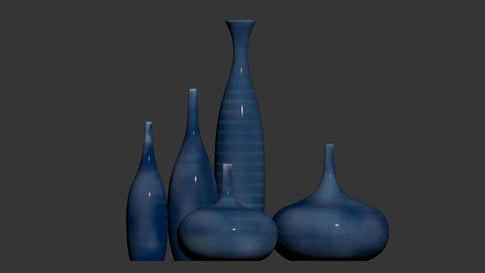 Set 5 ceramic vases 3D model - TurboSquid 2147588