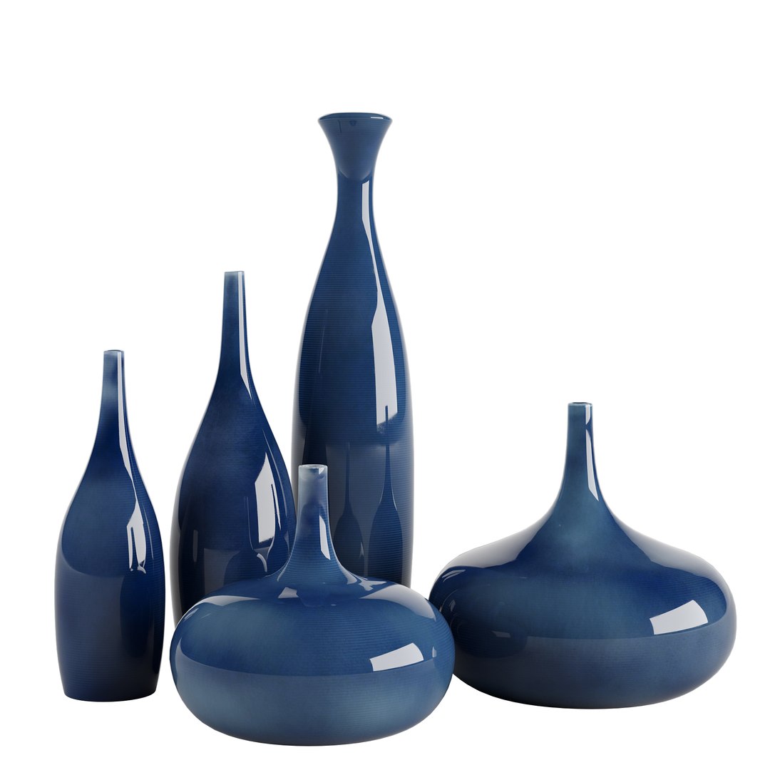 Set 5 ceramic vases 3D model - TurboSquid 2147588