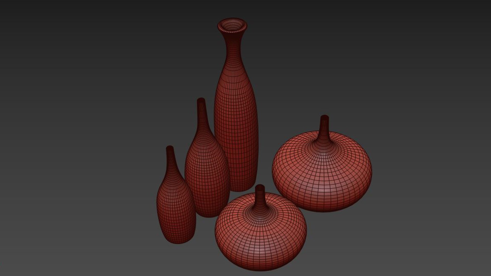 Set 5 ceramic vases 3D model - TurboSquid 2147588