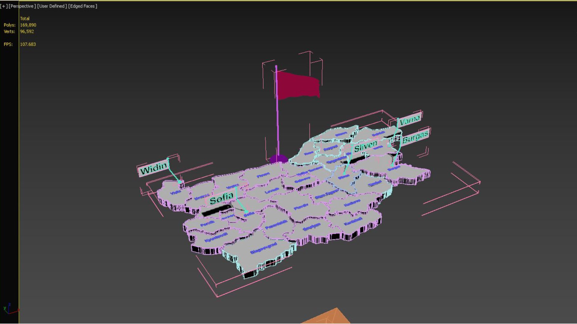 State Flag 3D Model - TurboSquid 1703830