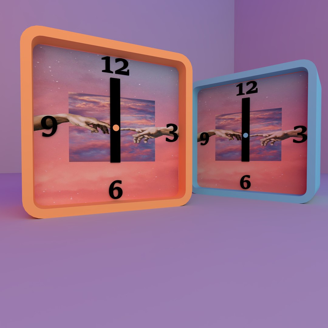 3D Clock Aesthetic Model - TurboSquid 1681525