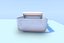 Recipiente de plástico Low Poly com tampa