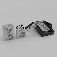 Zippo Lighter with Saint Michael defeating Satan Design