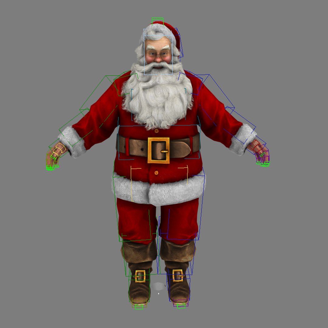 Rigged Santa 3d Max