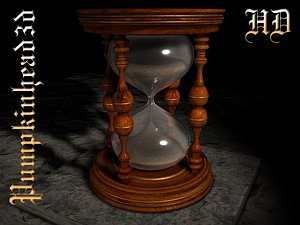 hourglass hour glass 3d c4d