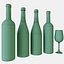 conjunto de botella de vino 13