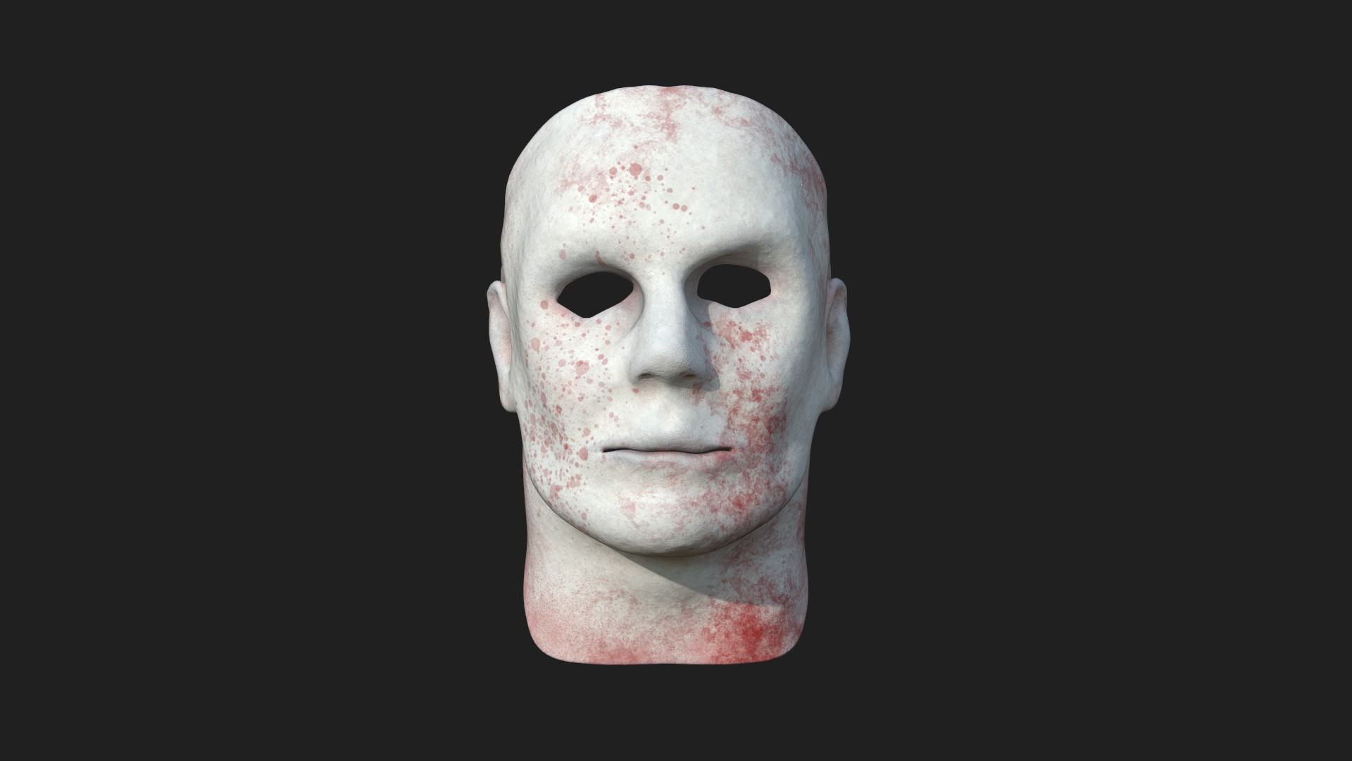 3D Myers Halloween Mask 02 White - Character Design - 1797676