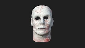 3D Michael Myers Halloween Mask 02 White Blood - Character Design