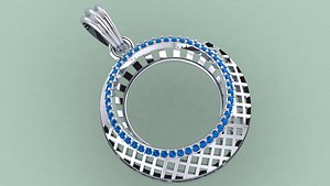 CIRCULAR BASKET NET JHALI PENDANT 3D