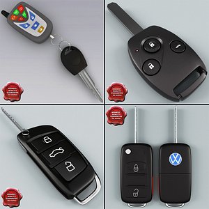 remote key fobs 3d model