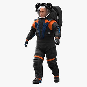 Astronaut Wearing Spacesuit Rigged for Cinema 4D 3D