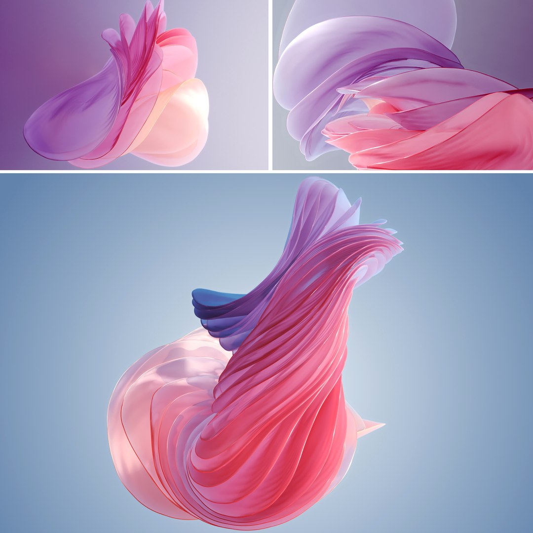 Abstract Art With Cloth Simulation 3D Model - TurboSquid 2028829