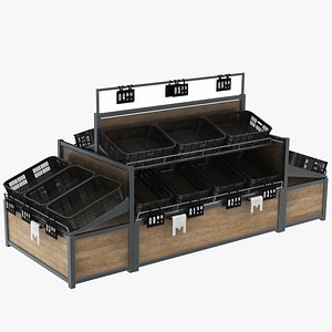 3D model Fruit Display Stand Island