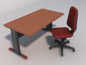 games desk chair 01 3d model