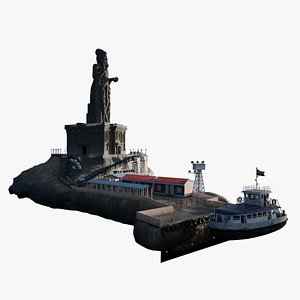 Thiruvalluvar Statue 3D scene