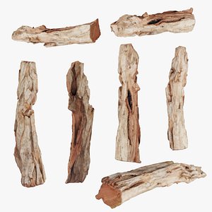 3D PSWooden011 scanned Wood chips model