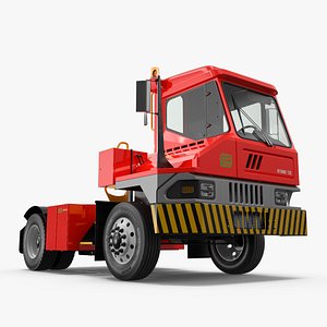 Ottawa T2E Terminal Yard Tractor Red 3D model
