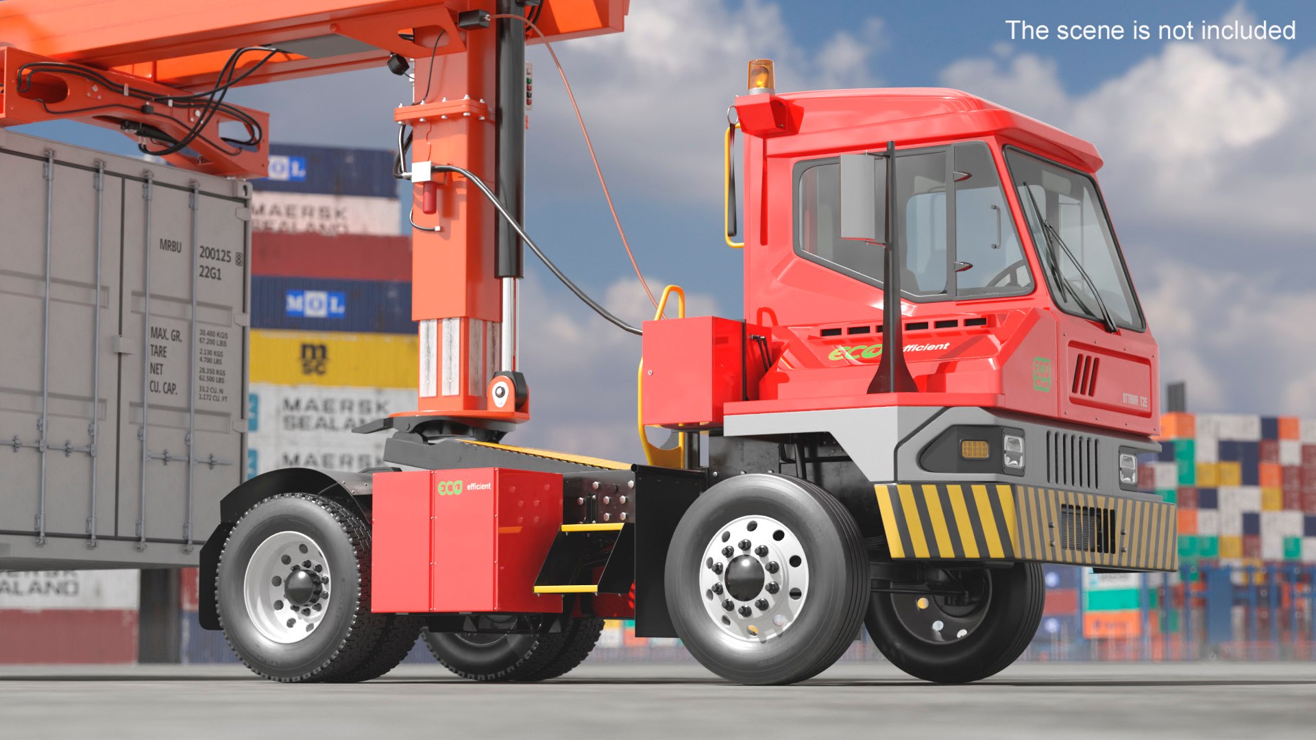 Ottawa T2E Terminal Yard Tractor Red 3D Model - TurboSquid 2430456